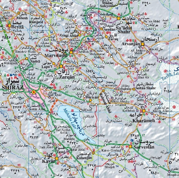 نقشه شهری و راه های اصلی ایران